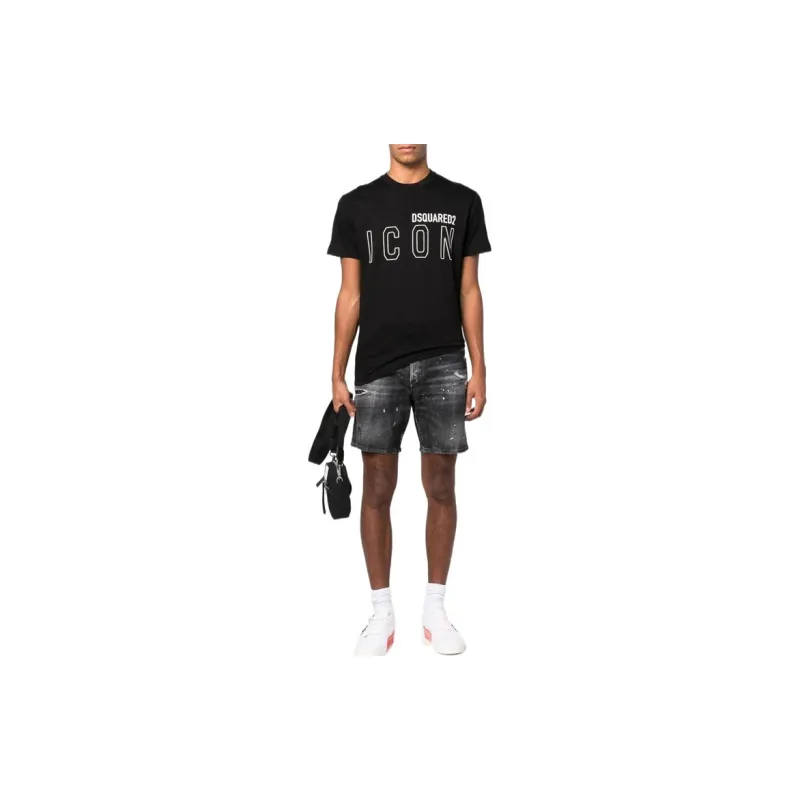 DSQUARED 2 Icon Logo Printed Crewneck T Shirt-2