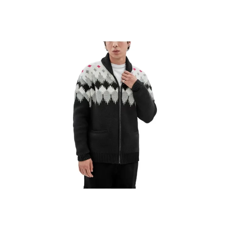 GUESS Originals Knit Zip-Up Sweater Sweater Men's Black-2