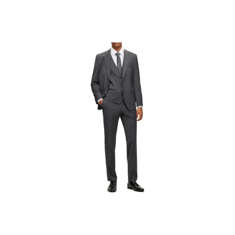HUGO BOSS Formal Trousers In A Wool Blend Casual Pants Men's Gray-1