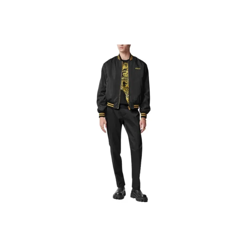 VERSACE Jackets Coats Men's Black Gold-1
