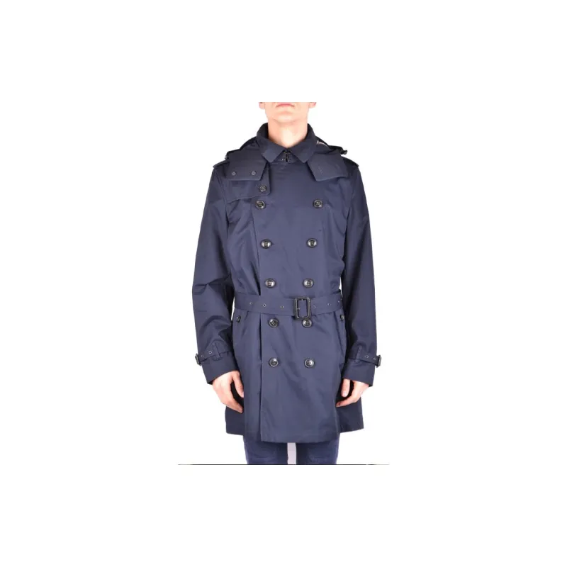 Burberry Trench Coats Men Dark Blue-2