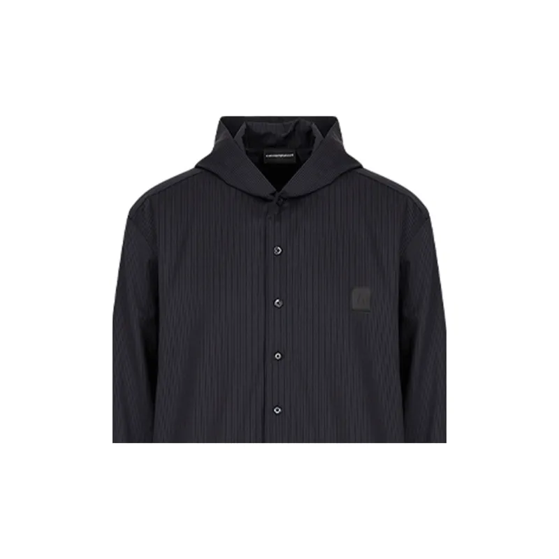 EMPORIO ARMANI Shirt Men's Navy Blue Stripes-5