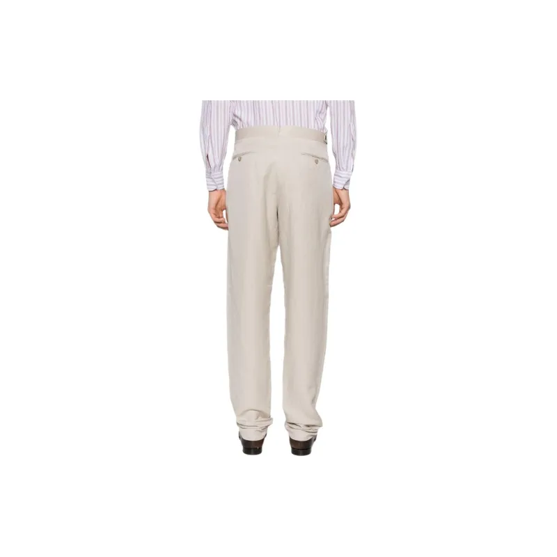 Canali Adjuster Mid rise Tapered Trousers-2