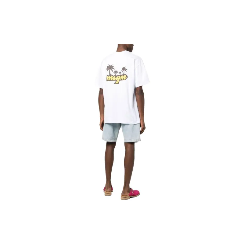 MSGM T Shirts Men White-3