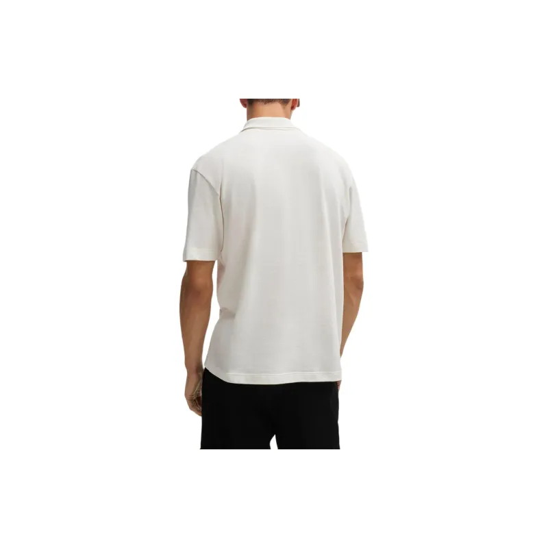 HUGO BOSS POLO SHIRT WITH LOGO PRINT Polo Shirt Men's White-3