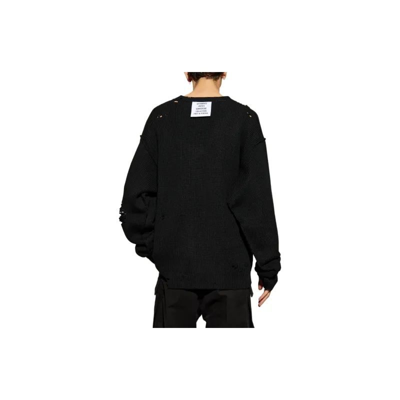 Vetements Distressed V Neck Sweater-2