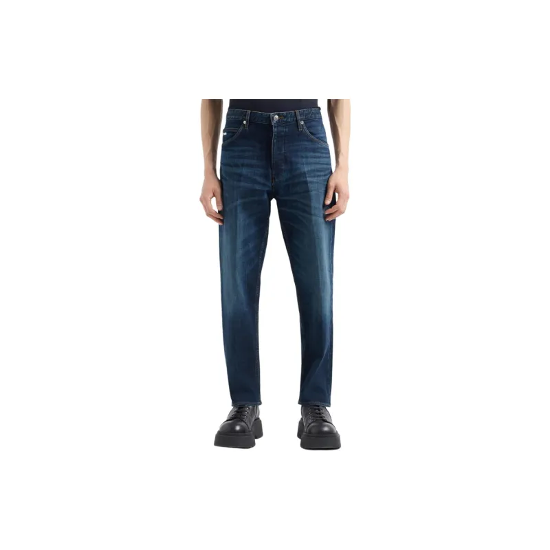 EMPORIO ARMANI J69 Loose fit Jeans In Stone wash Stretch Denim With A Dirty effect Treatment-2