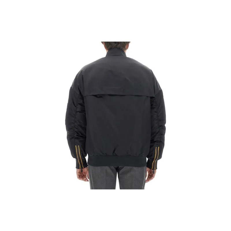 K WAY Zip Up Padded Bomber Jacket-3