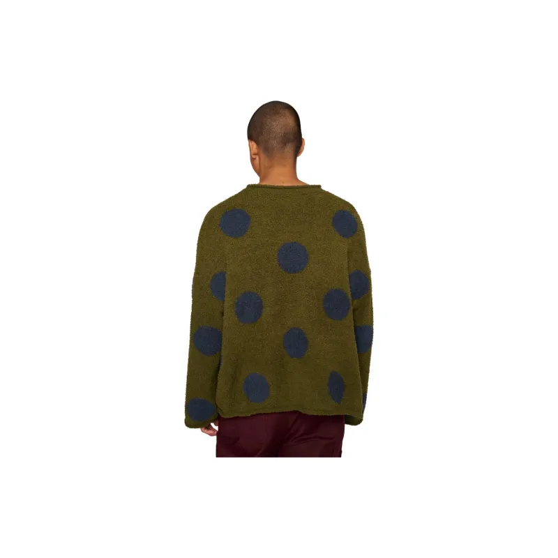 Brain Dead TEDDY FUR DOT KNIT SWEATER Sweater Unisex Olive-3