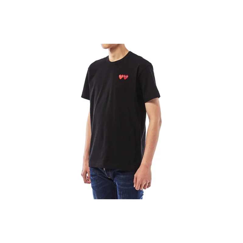 Comme Des Garçons Play Double Heart T Shirt-4