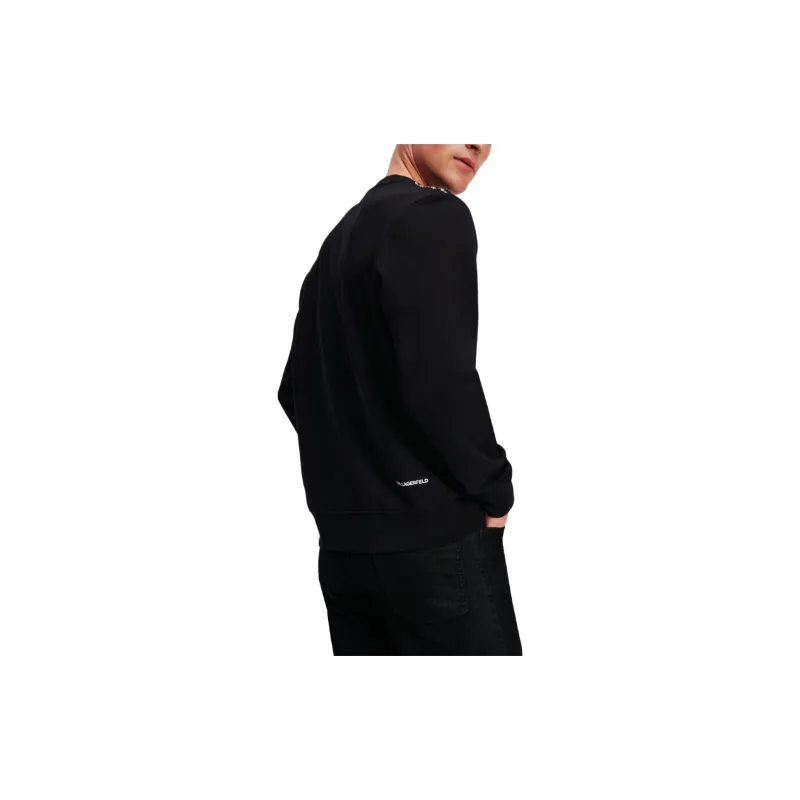 KARL LAGERFELD Stud-embellished Crew-neck Sweatshirt-3