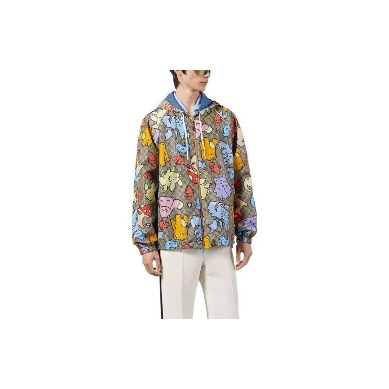 GUCCI Jackets Men Brown-3