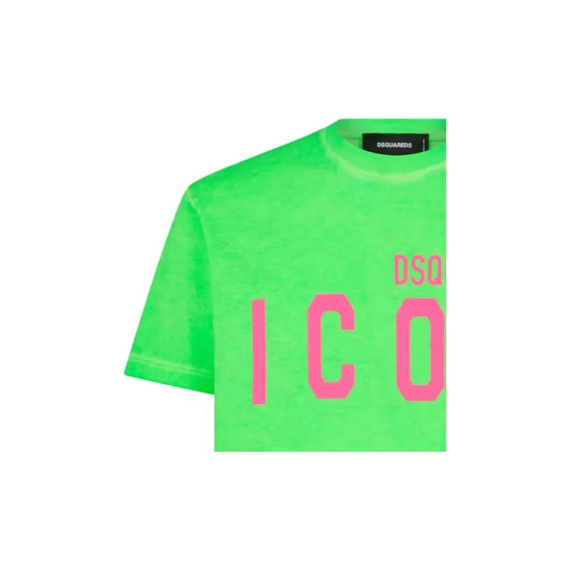 DSQUARED 2 Logo Icon Printed Crewneck T Shirt-2