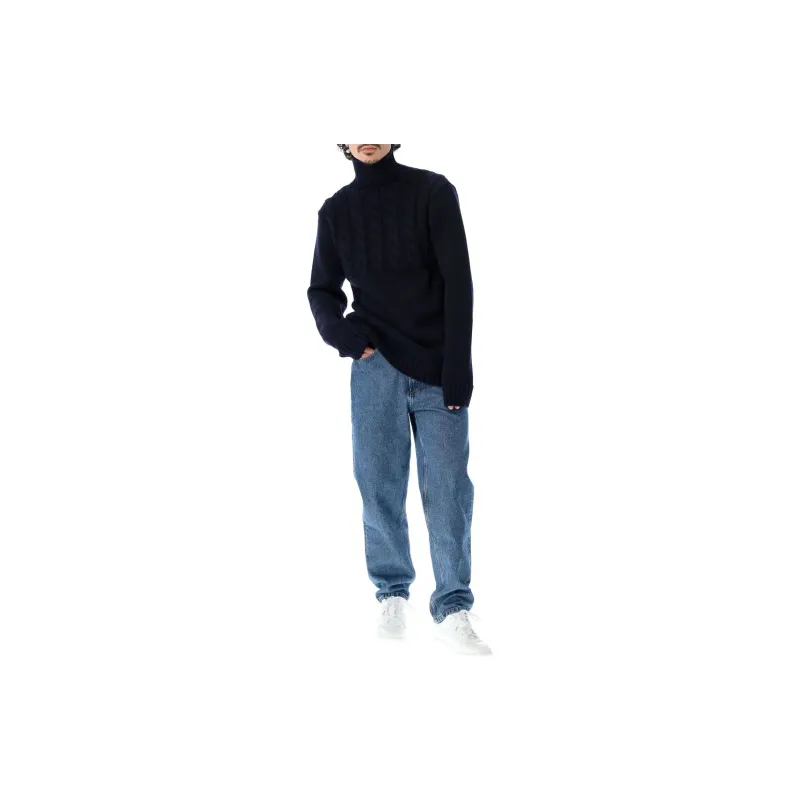 Maison Margiela High Neck Cable Knitted Jumper-4