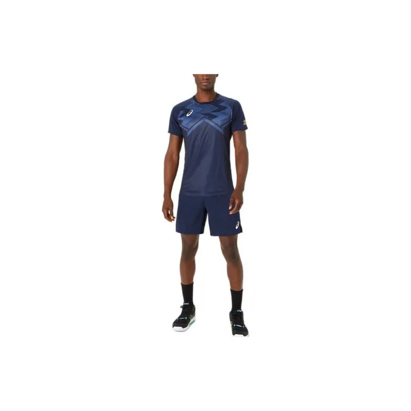 Asics Slim Pants Casual Shorts Men Blue-3