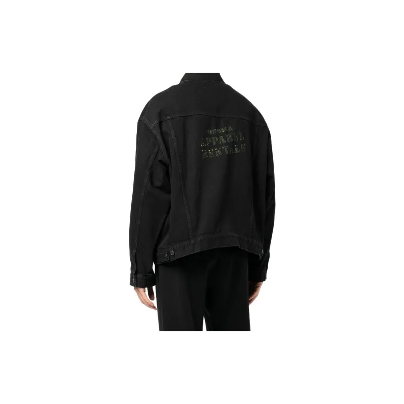 Balenciaga Denim Jacket Regular Fit Men's Black-3
