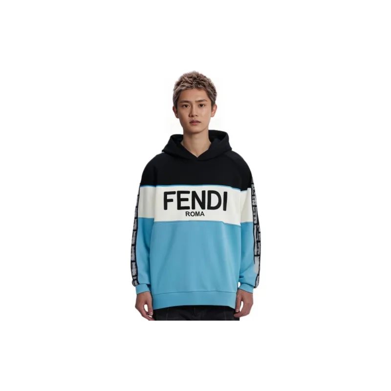 FENDI Logo Embroidered Hoodie-2