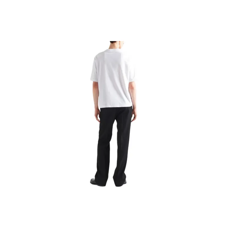 PRADA Logo Detailed Crewneck T Shirt-2