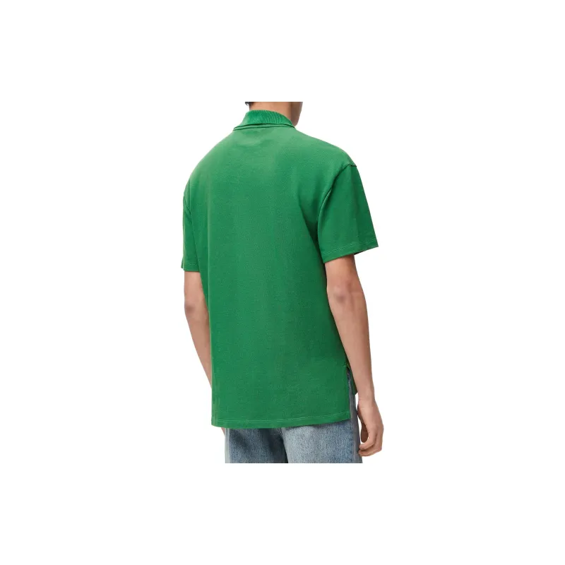 LOEWE FW24 Polo Shirt Men Green-3
