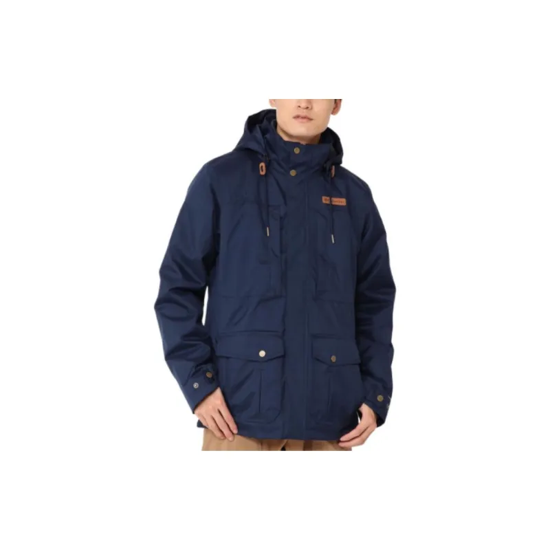 Columbia Fitted Moderate Jacket Spring And Autumn Men's Blue-2