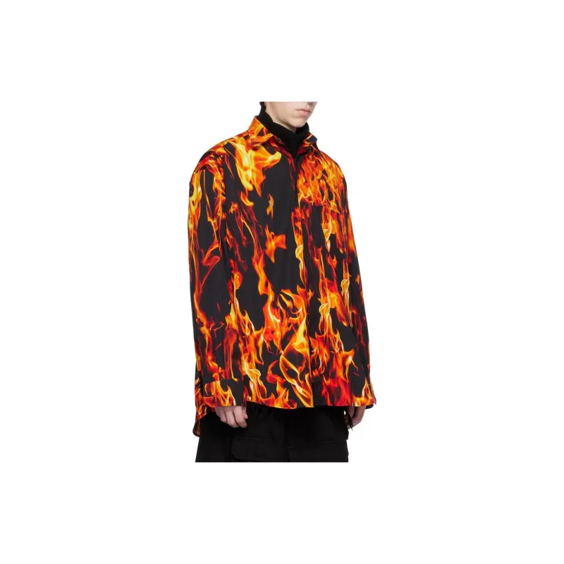 Vetements Shirts Men Black Orange-1