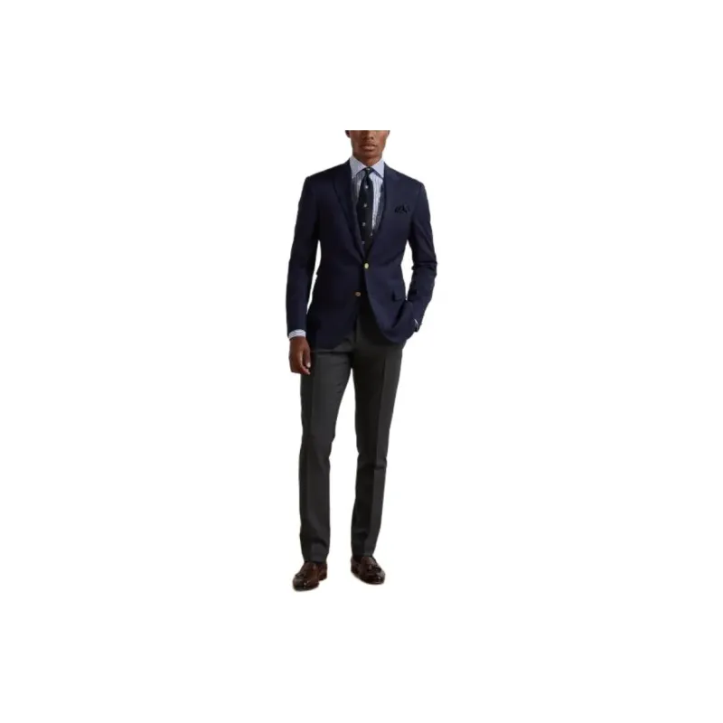 Polo Ralph Lauren Gregory Hand-Tailored Wool Serge Blazer Business Suit Men's Dark Blue-1