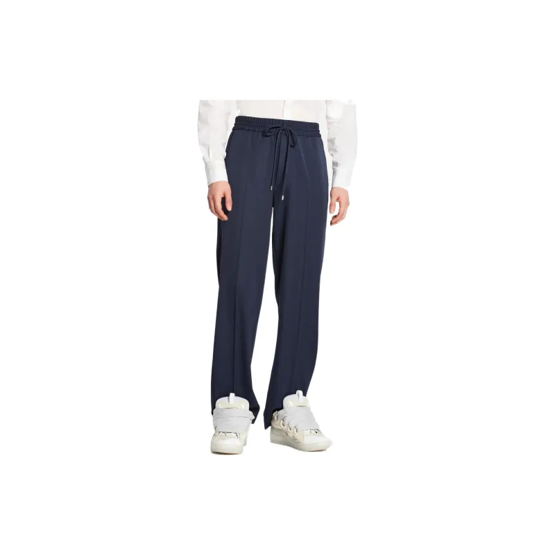 Lanvin Knitted Sweatpants Men Blue-3