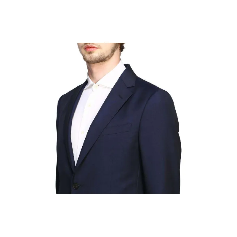 Zzegna Business Suits Men Marine Blue-5