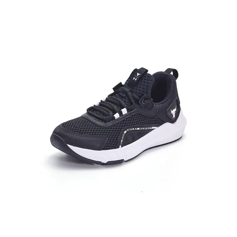 Under Armour Project Rock BSR 3 Slip Resistant Cushioning And Breathable Low Top Kids' Running Shoes Black Kids'-1