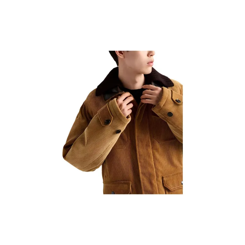 PRADA Long Sleeved Corduroy Shirt Jacket-3