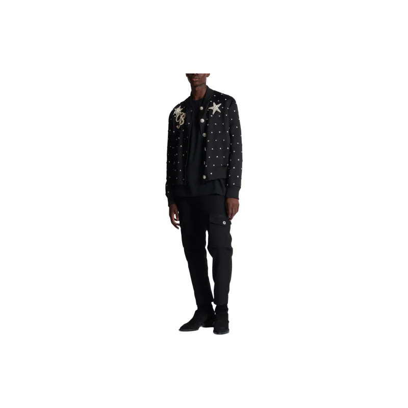 BALMAIN Stars embroidered Bomber Jacket-1
