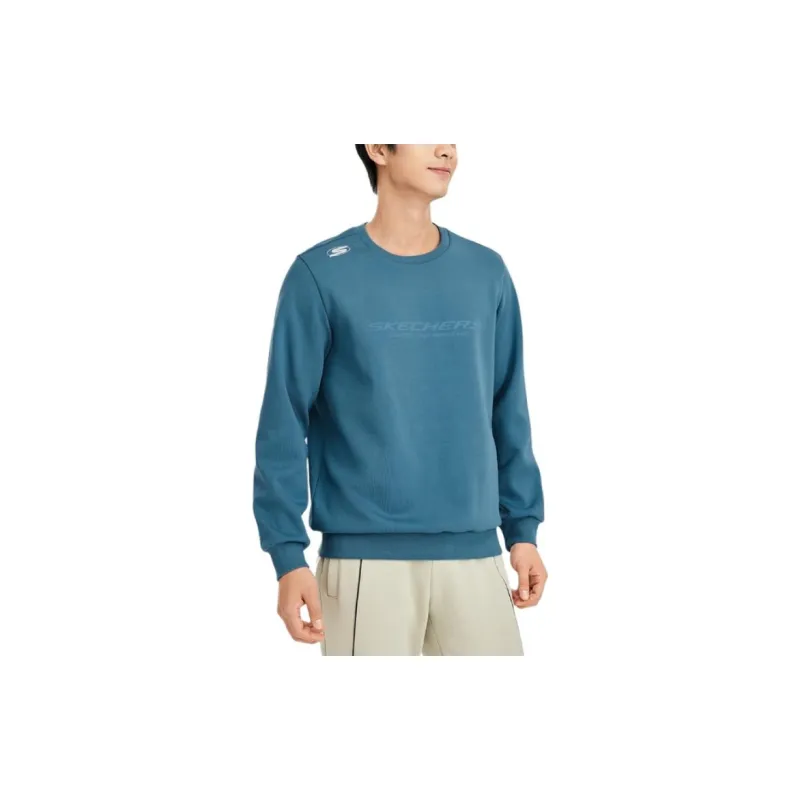 Skechers Basic Sports Collection GOKNIT Sweatshirt Men's Dark Duck Green-3