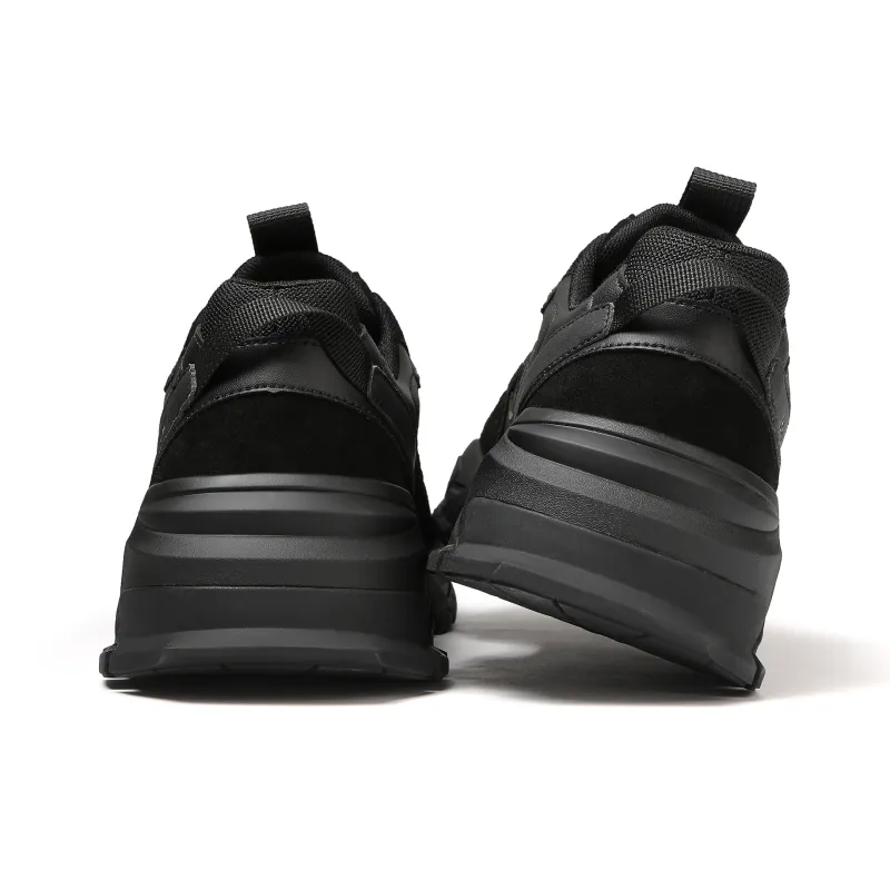 JEEP SPIRIT Chunky Sneakers Men Low Top Graphite Black-3