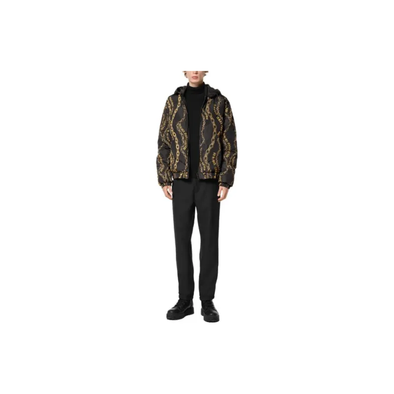 VERSACE JEANS COUTURE Reversible Chain print Hooded Jacket-1