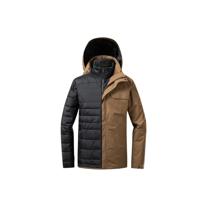 Columbia Water Resistant Windproof Wear Resistant Warm Windbreaker Jacket Men's Brown-3