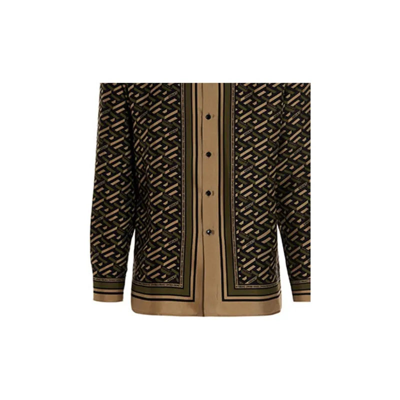 FANSIZHE VERSACE Shirt Men's Brown-7