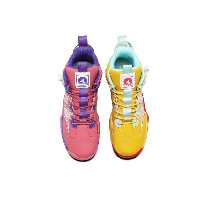 HLA JEANS Children's Basketball Shoes Wear-Resistant Slip-Resistant High-Top Casual Shoes-3