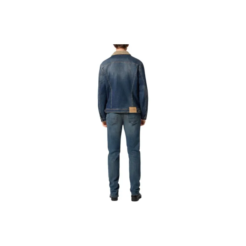 JACOB COHEN Sherpa Trucker Denim Jacket-3