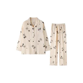 MEITENG Pajama Set Spring And Fall Season Women's White