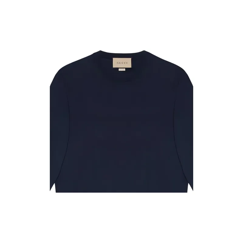 GUCCI Logo Embroidered Crewneck Sweater-4