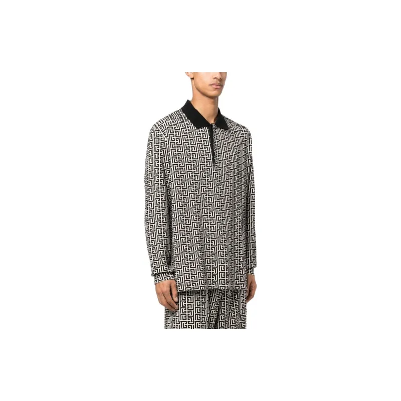 BALMAIN Polo Shirts Men Black-3