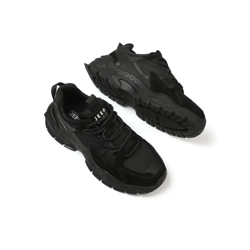 JEEP SPIRIT Chunky Sneakers Men Low Top Graphite Black-2