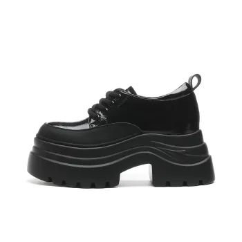 CARDANRO Vintage Fashion Fleece Lined Warm Lolita Loafers 8cm Women's