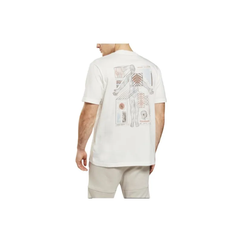 Reebok GS REEBOK DATA FITNESS T T-Shirt Unisex White Gray-3