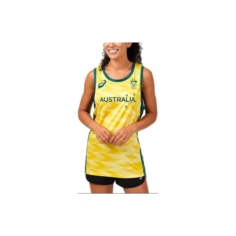 Asics Australian Olympic Team Series Basketball Jerseys Unisex Gold-5