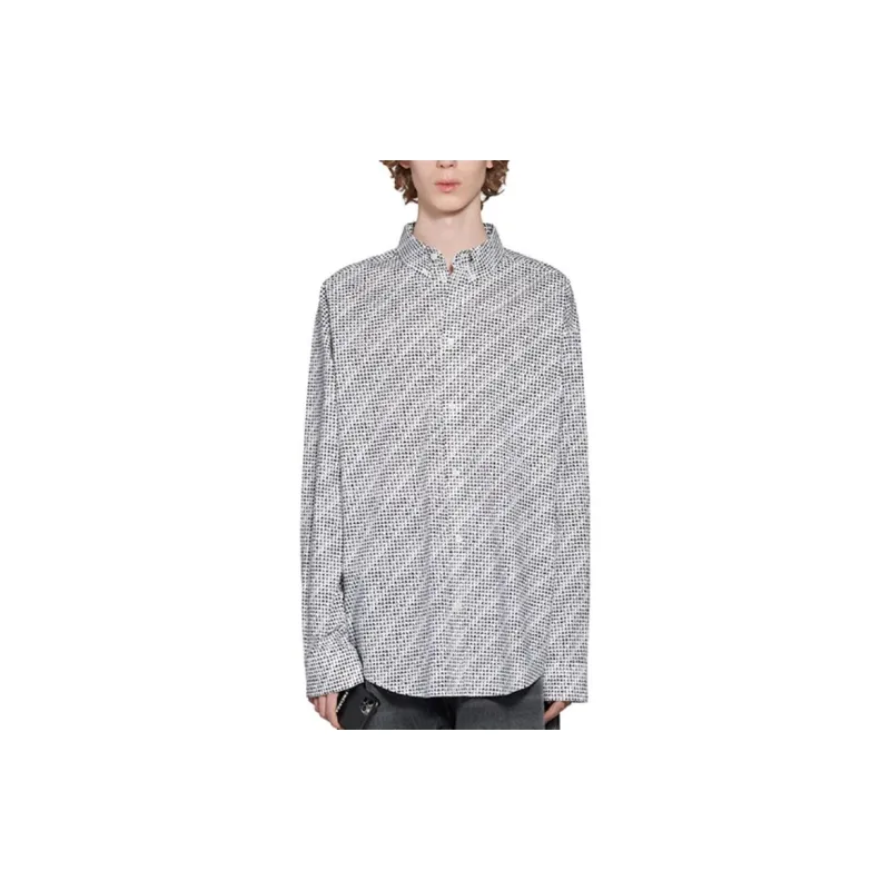 Balenciaga Shirt Loose Fit Style Men's Button-Down Long-Sleeved Shirt Loose Fit Men's-3