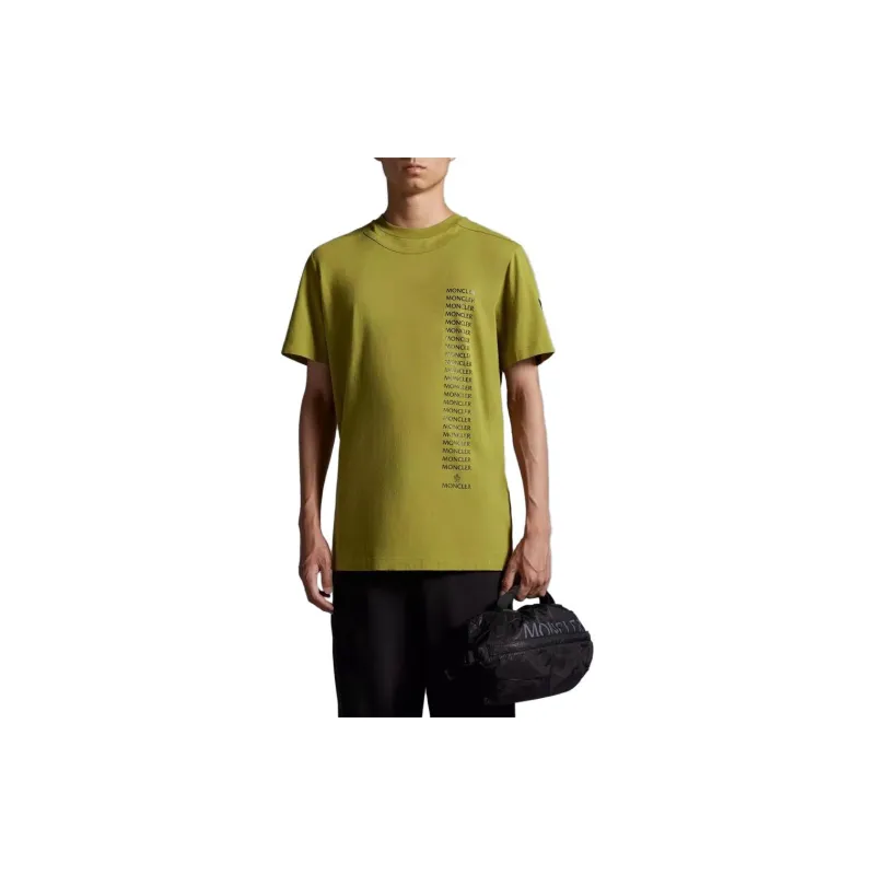 Moncler T Shirts Men Light Green-1