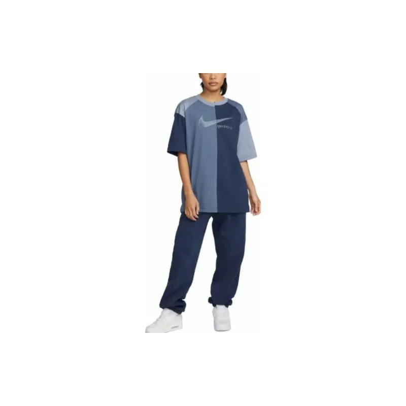 Nike Casual Sportswear Unisex Set Blue Top+Black Shorts-1