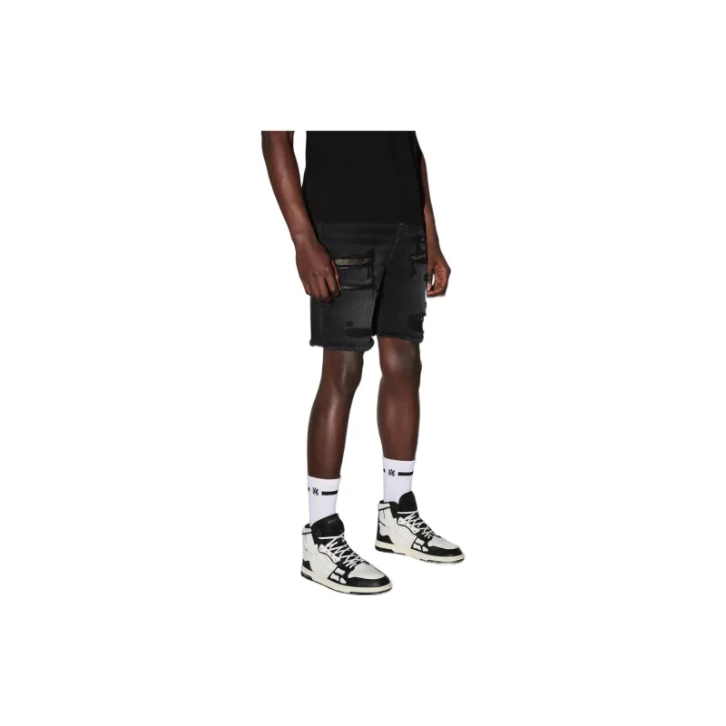 AMIRI Camo Patch Short Denim Shorts-3