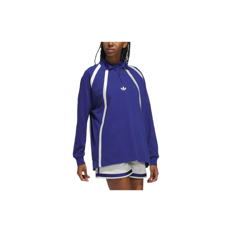 Adidas Originals RUGBY LONG SLEEVE POLO SHIRT Polo Shirt Unisex Victory Blue-3